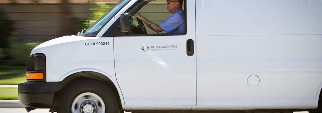 KIC Refrigeration service vehicle serving Fircrest area